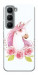 Чехол Единорог с цветами для Infinix Hot 60
