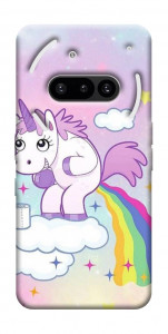 Чехол Единорог с радугой для Nothing Phone (3a)