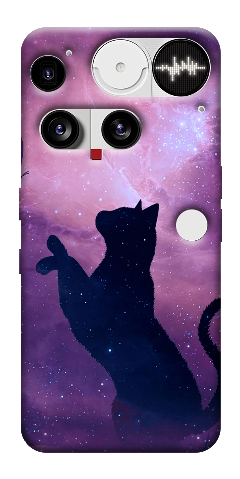 Чехол Кот и бабочка для Nothing Phone (3)