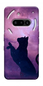 Чехол Кот и бабочка для Nothing Phone (3a)
