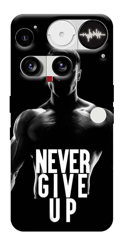 Чехол Never give up для Nothing Phone (3)