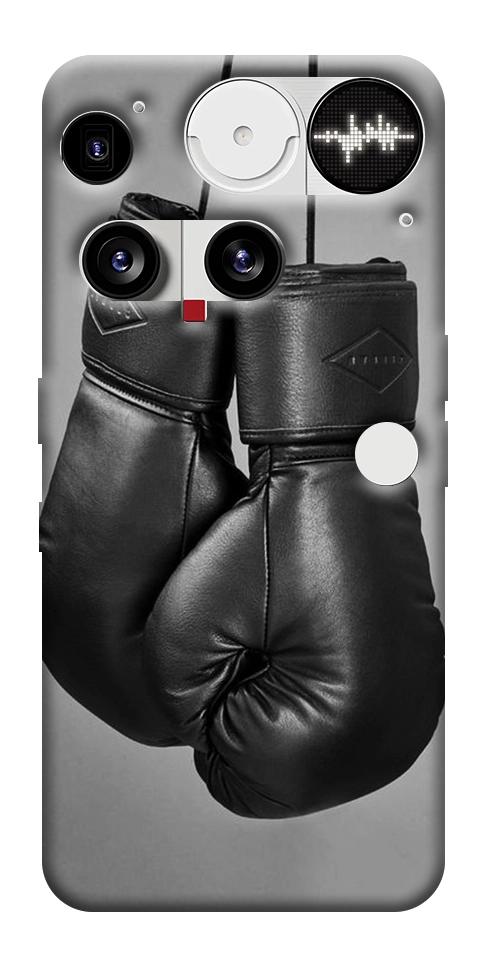 Чехол Черные боксерские перчатки для Nothing Phone (3)