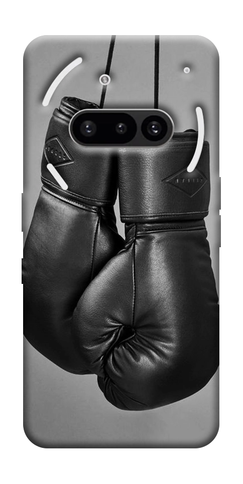 Чехол Черные боксерские перчатки для Nothing Phone (3a)