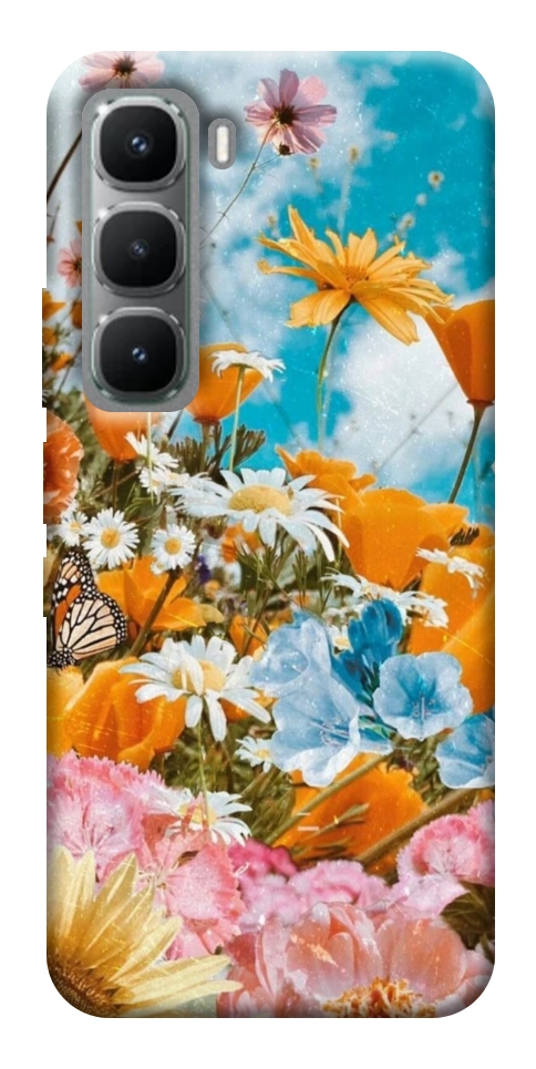 Чехол Летние цветы для Infinix Hot 60 Pro