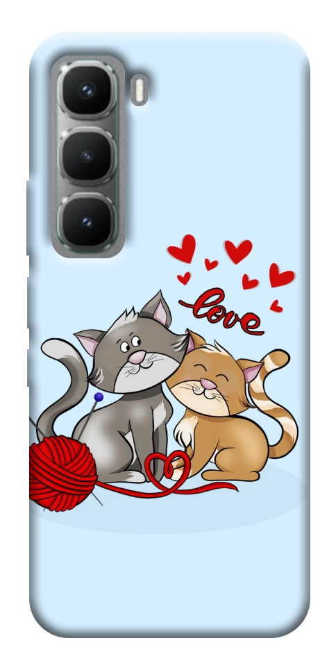 Чехол Два кота Love для Infinix Hot 60 Pro