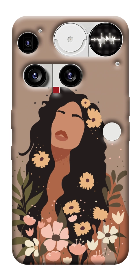 Чехол Девушка в цветах для Nothing Phone (3)