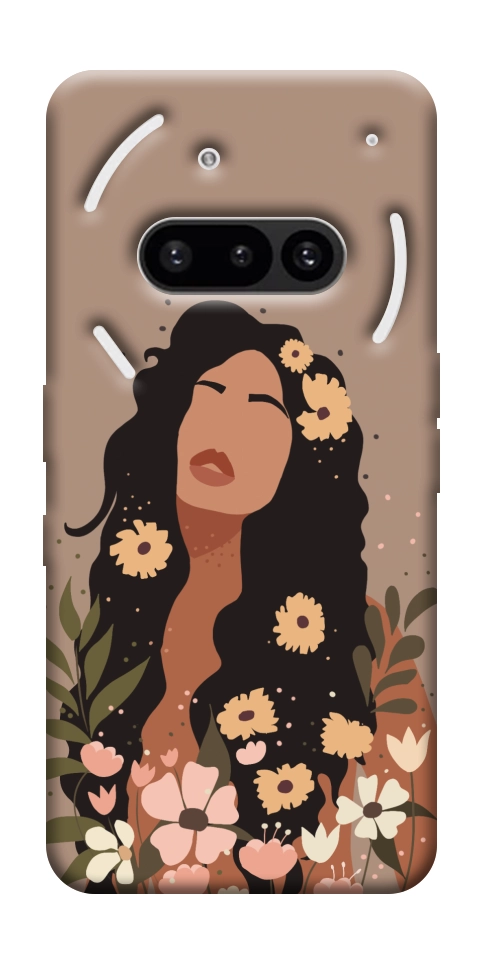 Чехол Девушка в цветах для Nothing Phone (3a)