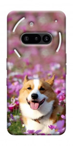 Чехол Корги в цветах для Nothing Phone (3a)
