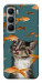 Чохол Cat with fish для Infinix Hot 60i