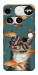 Чехол Cat with fish для Nothing Phone (3)