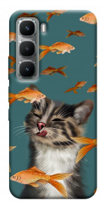 Чохол Cat with fish для Infinix Hot 60