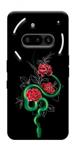 Чехол Snake in flowers для Nothing Phone (3a)