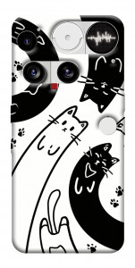 Чехол Черно-белые коты для Nothing Phone (3)