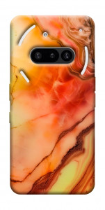 Чехол Красный коралл мрамор для Nothing Phone (3a)