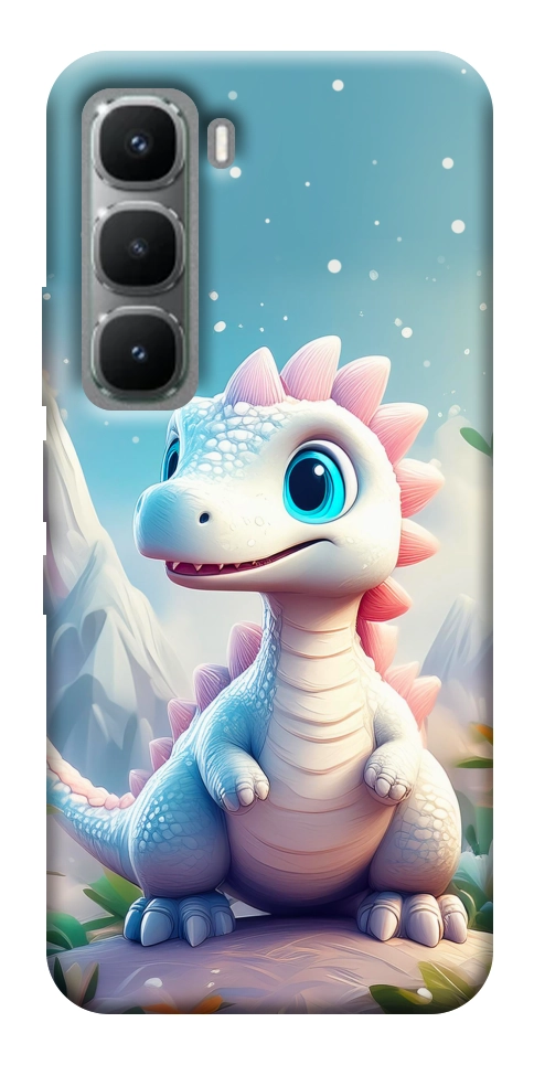 Чехол Белый дракоша для Infinix Hot 60 Pro