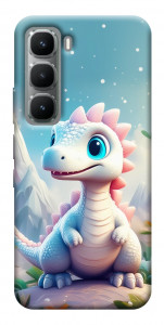 Чехол Белый дракоша для Infinix Hot 60 Pro
