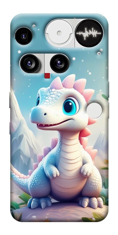 Чехол Белый дракоша для Nothing Phone (3)