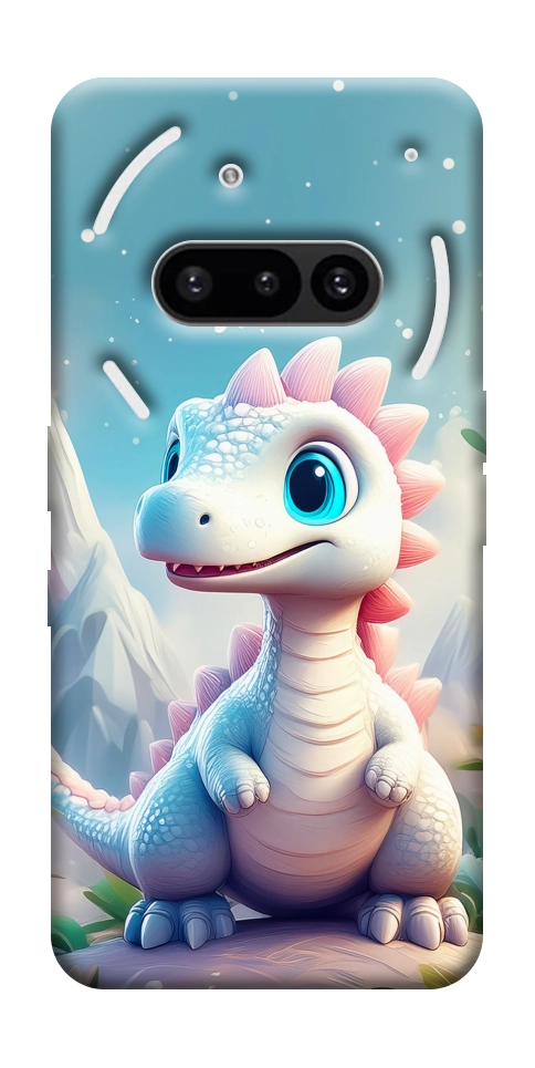Чехол Белый дракоша для Nothing Phone (3a)