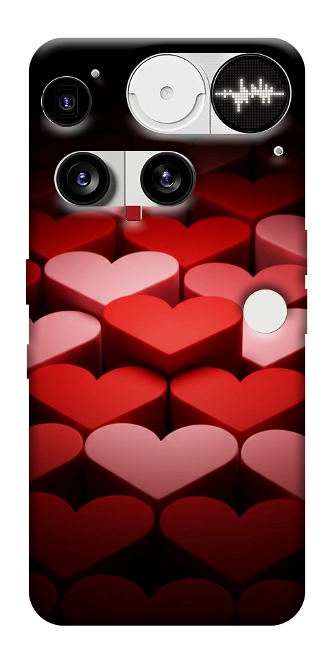 Чехол Hearts pattern для Nothing Phone (3)