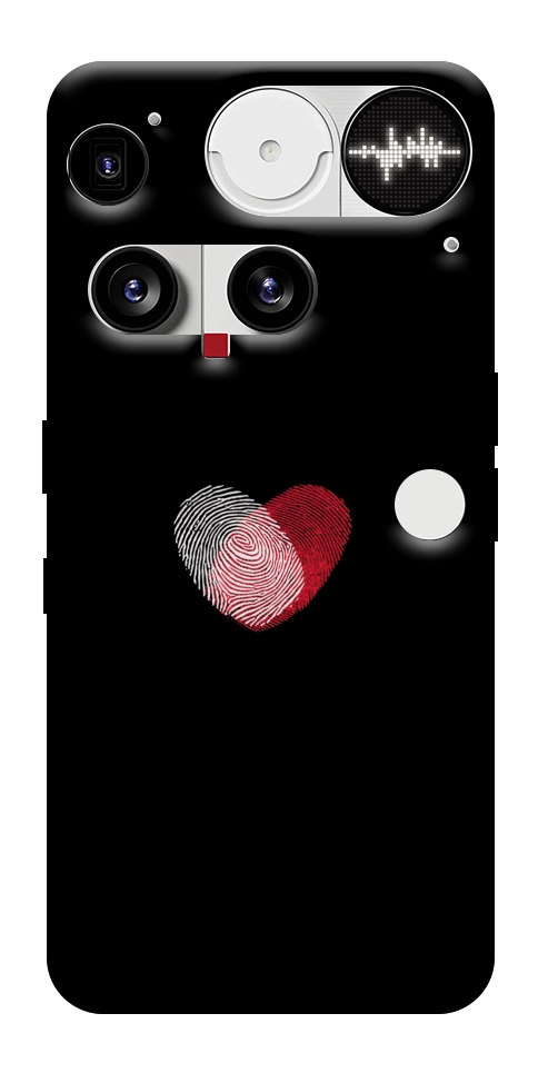 Чехол Fingerprint heart для Nothing Phone (3)