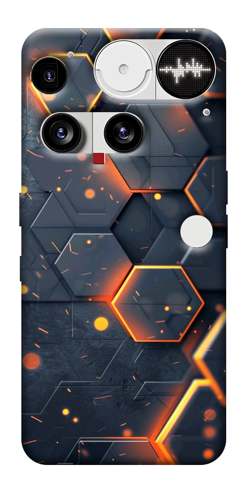 Чехол Burning hex pattern для Nothing Phone (3)