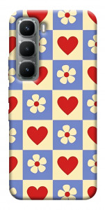 Чехол Сердечки-цветочки для Infinix Hot 60 Pro