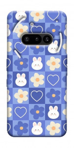 Чехол Кролики-цветочки для Nothing Phone (3a)