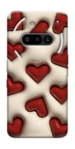 Чехол Выпуклые сердца для Nothing Phone (3a)