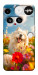 Чехол Happy dog in flowers для Nothing Phone (3)