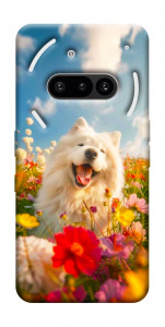 Чохол Happy dog in flowers для Nothing Phone (3a)