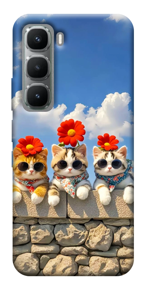 Чехол Flower cats для Infinix Hot 60 Pro