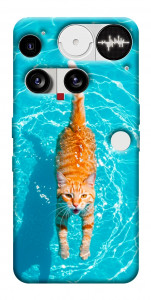 Чехол Cat swimming для Nothing Phone (3)
