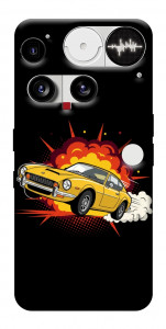 Чохол Retro comics car black для Nothing Phone (3)