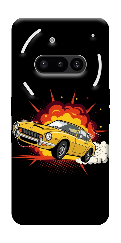 Чохол Retro comics car black для Nothing Phone (3a)