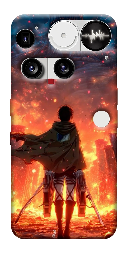 Чохол Attack on titan eren для Nothing Phone (3)