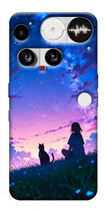 Чохол Space girl and cat для Nothing Phone (3)
