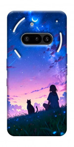 Чохол Space girl and cat для Nothing Phone (3a)