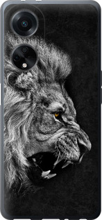 Чехол для Oppo A98 Лев (Черный)