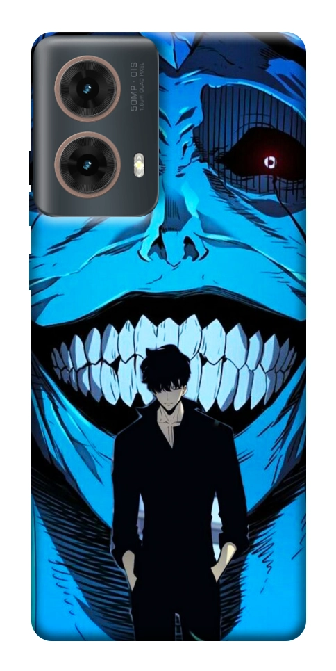 Чехол Solo leveling blue vibe для Motorola Moto G85