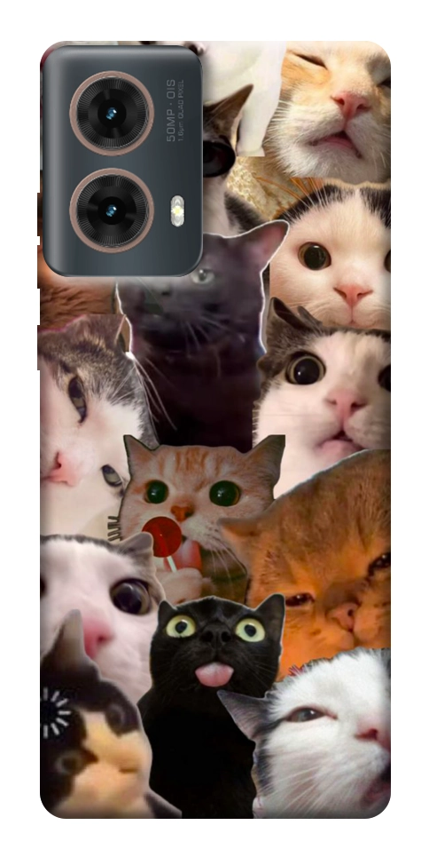 Чехол Сats сollage для Motorola Moto G85