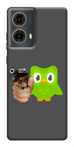 Чохол Duolingo meme для Motorola Moto G85