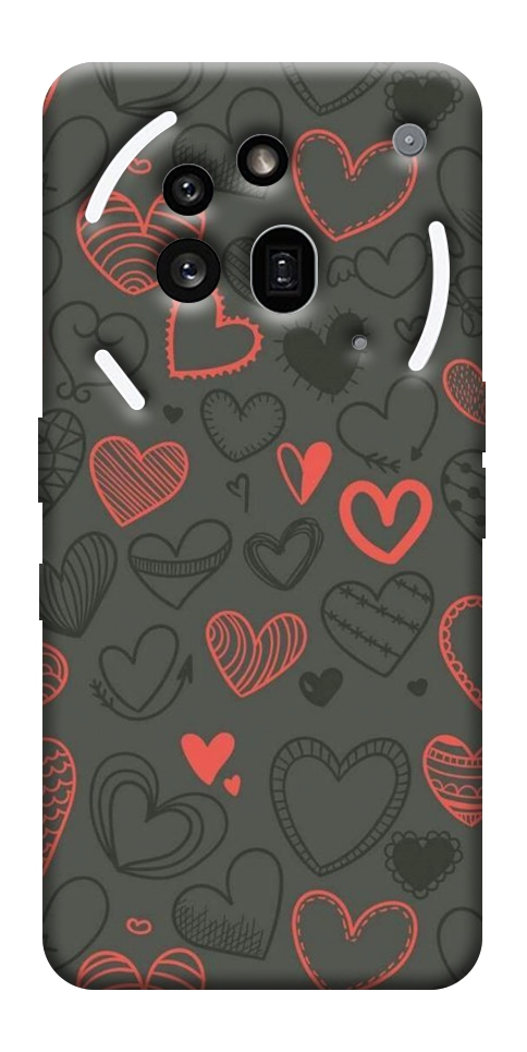 Чехол Милые сердца для Nothing Phone (3a) Pro