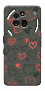 Чехол Милые сердца для Nothing Phone (3a) Pro