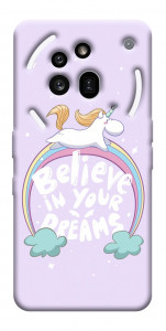 Чехол Believe in your dreams unicorn для Nothing Phone (3a) Pro