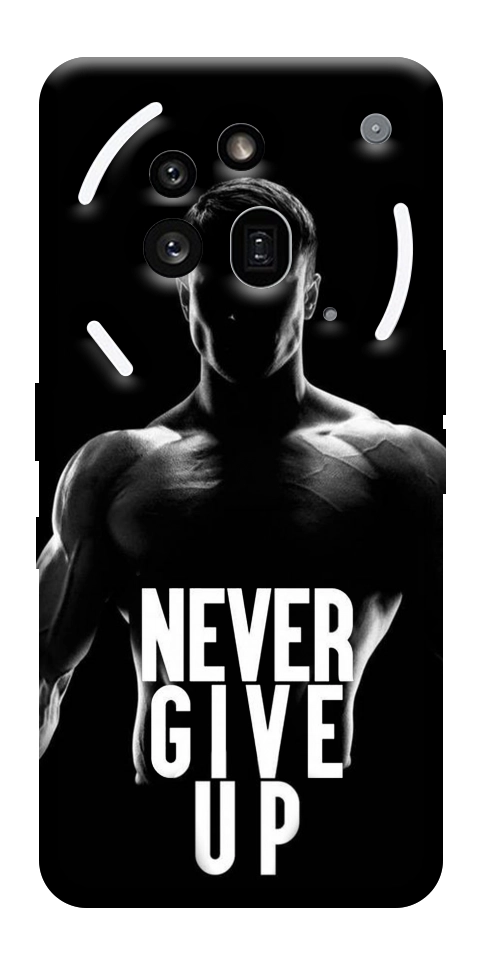 Чехол Never give up для Nothing Phone (3a) Pro