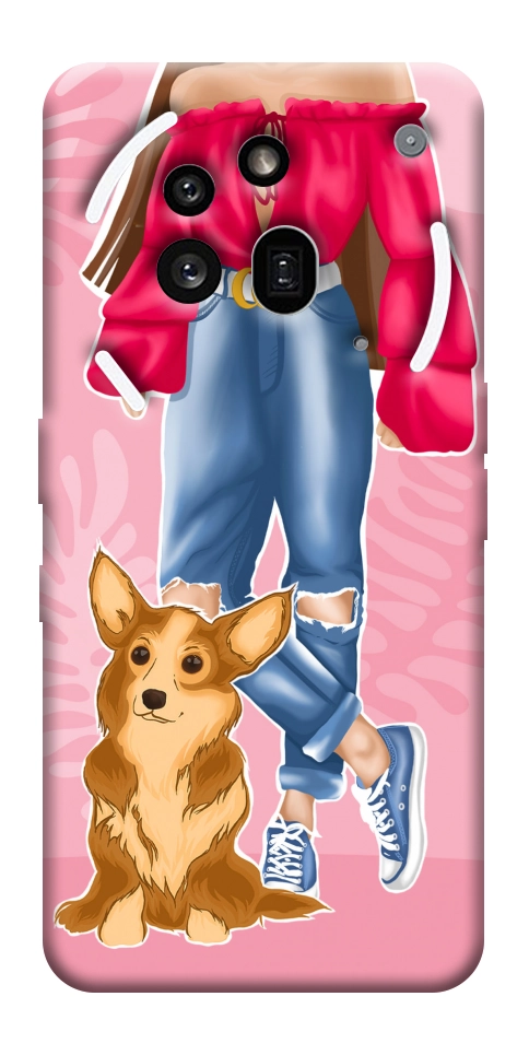 Чехол Girl and corgi для Nothing Phone (3a) Pro