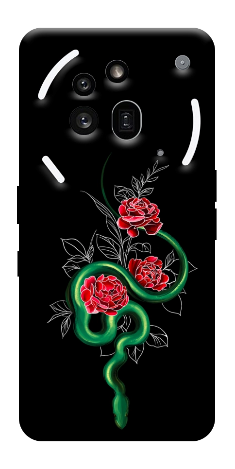 Чехол Snake in flowers для Nothing Phone (3a) Pro