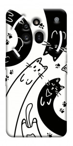 Чехол Черно-белые коты для Nothing Phone (3a) Pro