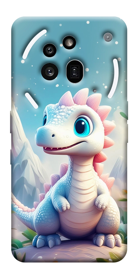 Чехол Белый дракоша для Nothing Phone (3a) Pro