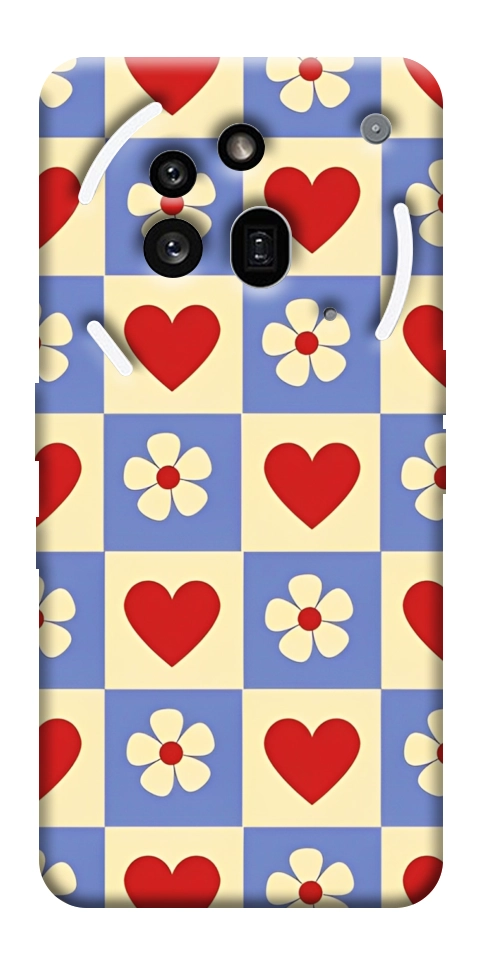 Чехол Сердечки-цветочки для Nothing Phone (3a) Pro